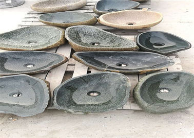 الصين في الهواء الطلق الحجر الطبيعي بالوعة للتغيير الأخضر بيبل ستون المواد حسب الطلب الحجم المزود