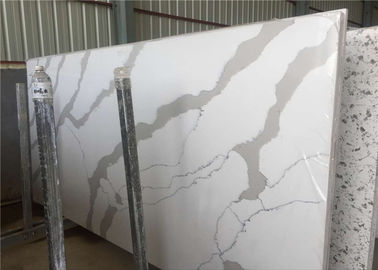 الصين هندسي حجر اصطناعي Calacatta أبيض كوارتز ستون بلاطة كبيرة المزود